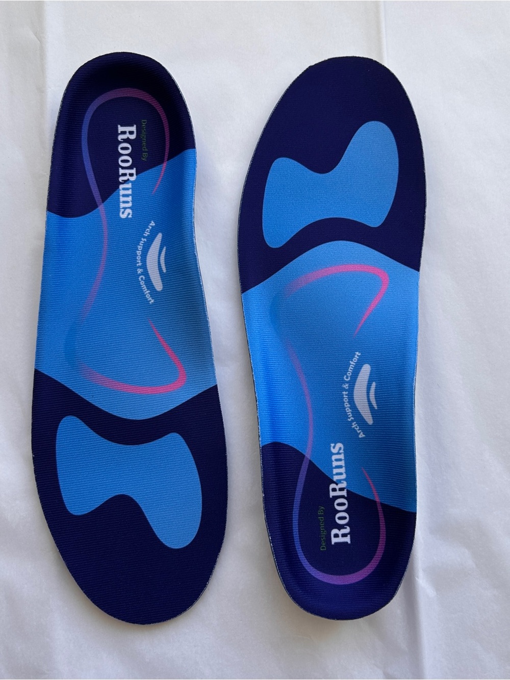 RooRuns S+220 Heavy Duty Plantar Fasciitis Arch Support Insoles Size Small NWT